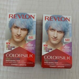 Revlon ColorSilk DIGITONES  SILVER BLUE 91D Permanent‎ Hair Color SEALED NIB